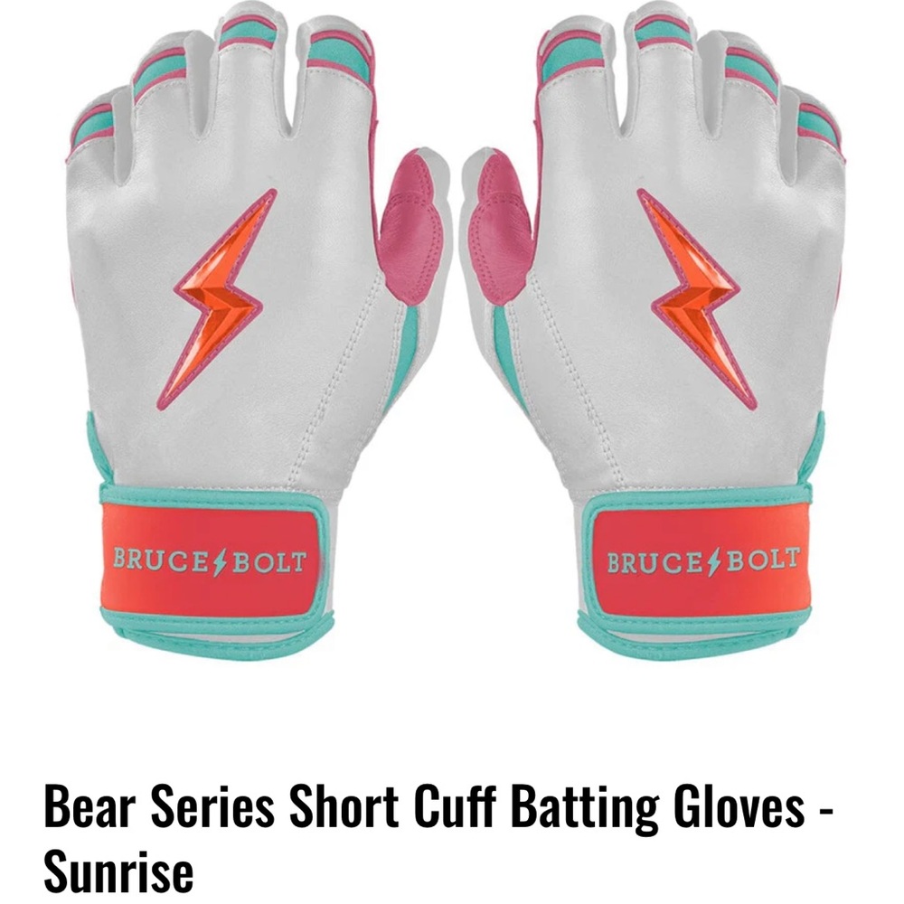 Bruce Bolt Bear Series Short Cuff Batting Gloves - Sunrise